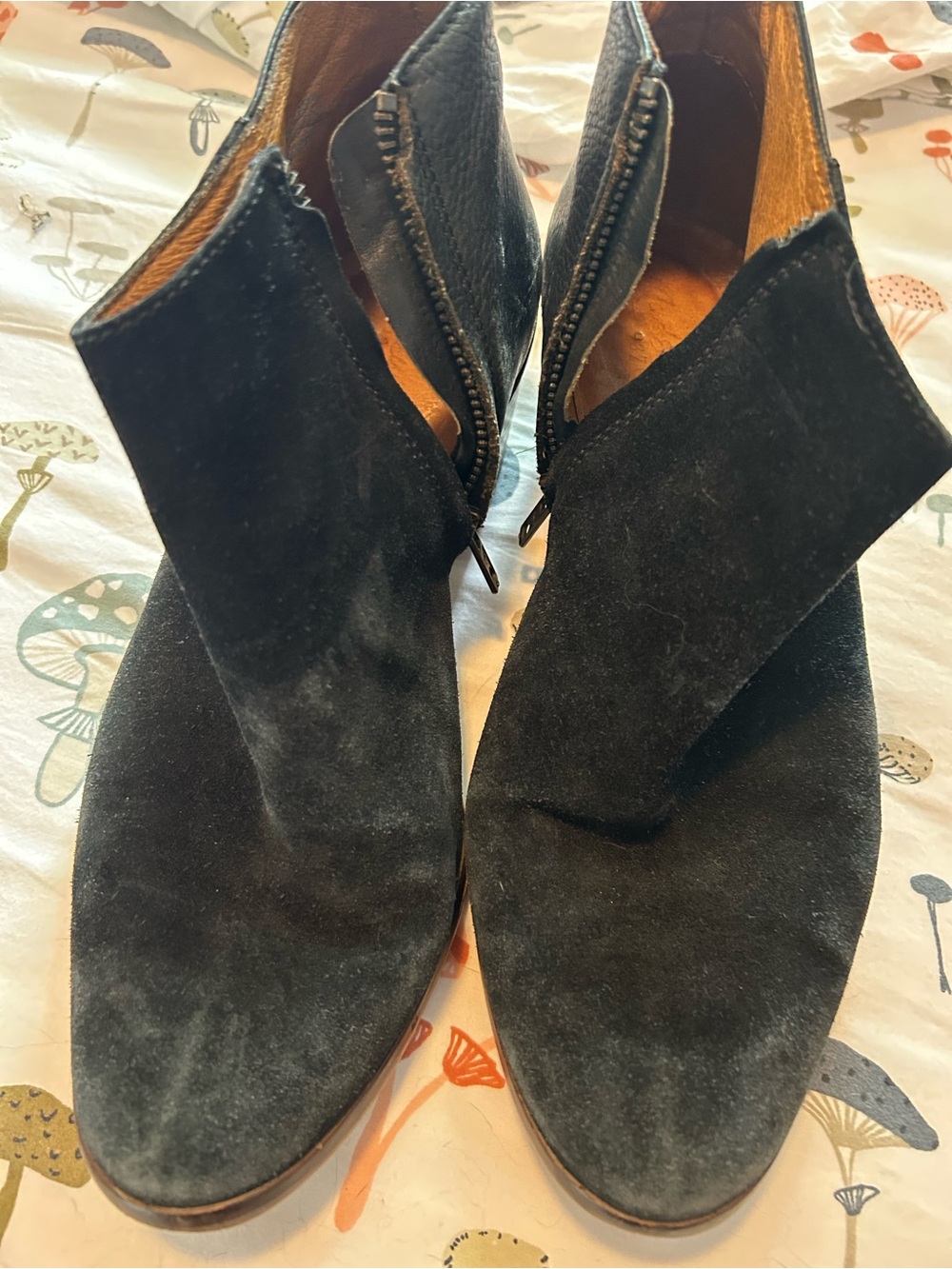 Madewell Black Suede Ankle Booties